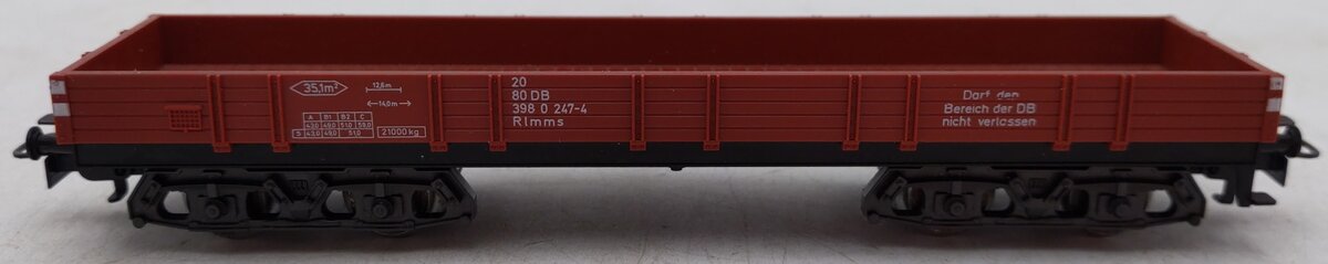 Marklin 4473 HO Scale German Federal Railway Low Side Flatcar EX/Box