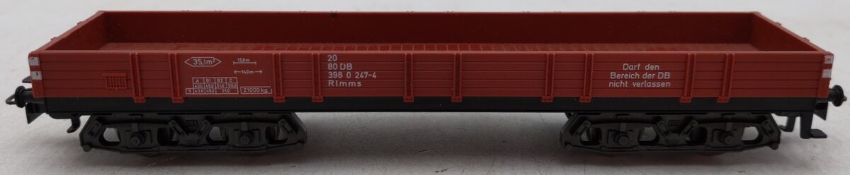 Marklin 4473 HO Scale German Federal Railway Low Side Flatcar EX/Box