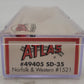 Atlas 49405 N Scale N&W SD-35 Diesel Locomotive #1521 LN/Box