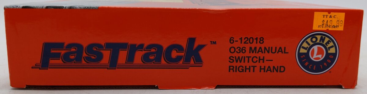 Lionel 6-12018 O-36 Right Hand Manual FasTrack Switch Turnout LN/Box