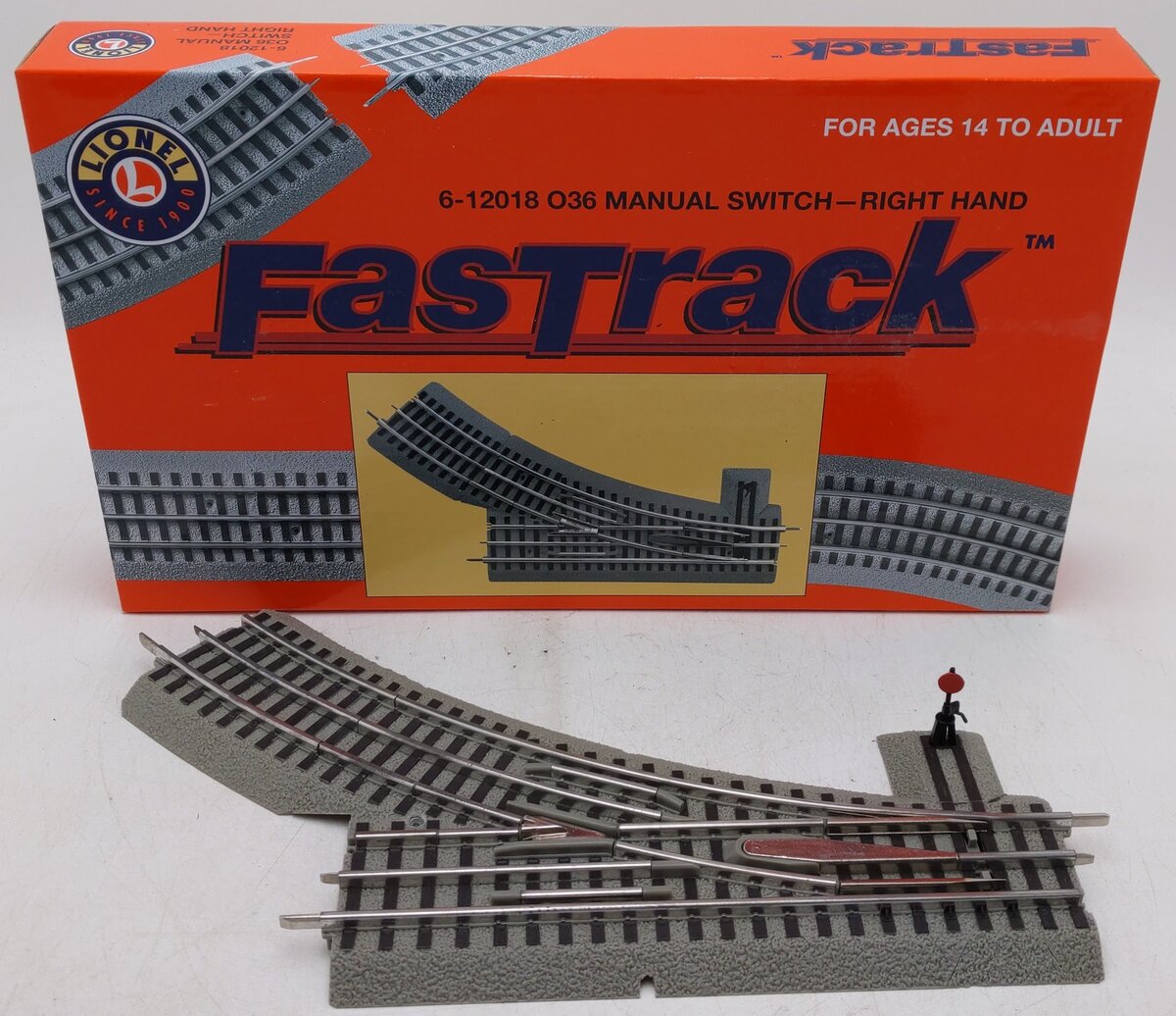 Lionel 6-12018 O-36 Right Hand Manual FasTrack Switch Turnout LN/Box