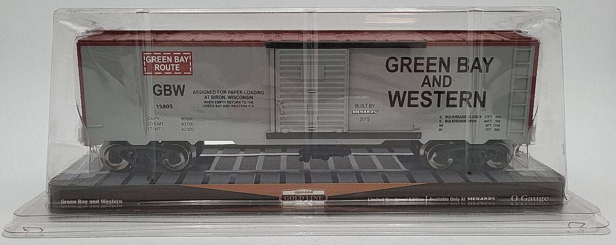 Menards 279-2654 O Gauge Green Bay & Western Boxcar EX/Box