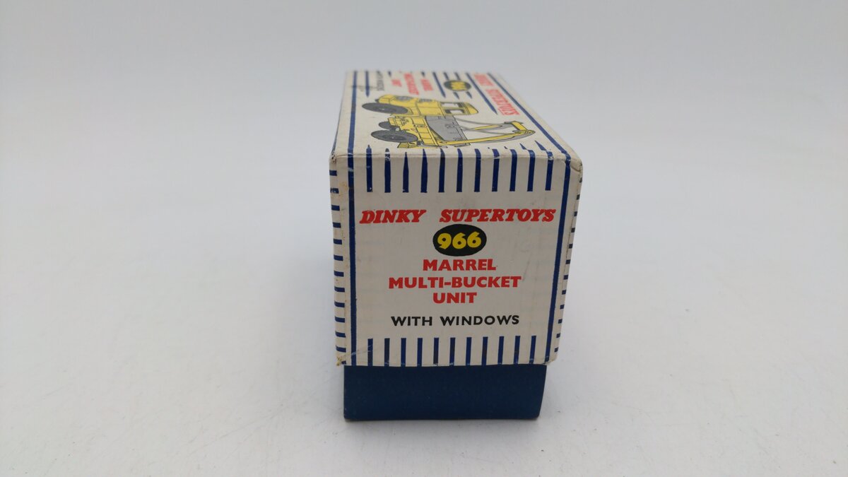 Dinky 966 Die Cast Yellow/Gray Marrel Multi-Bucket Unit W/Clear Plastic Windows EX/Box