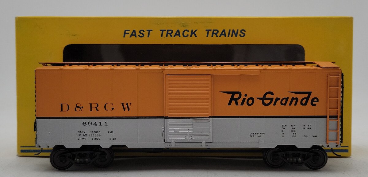 American Models 1150 S Scale D&RGW 40' Box Car (Hi-Rail) LN/Box