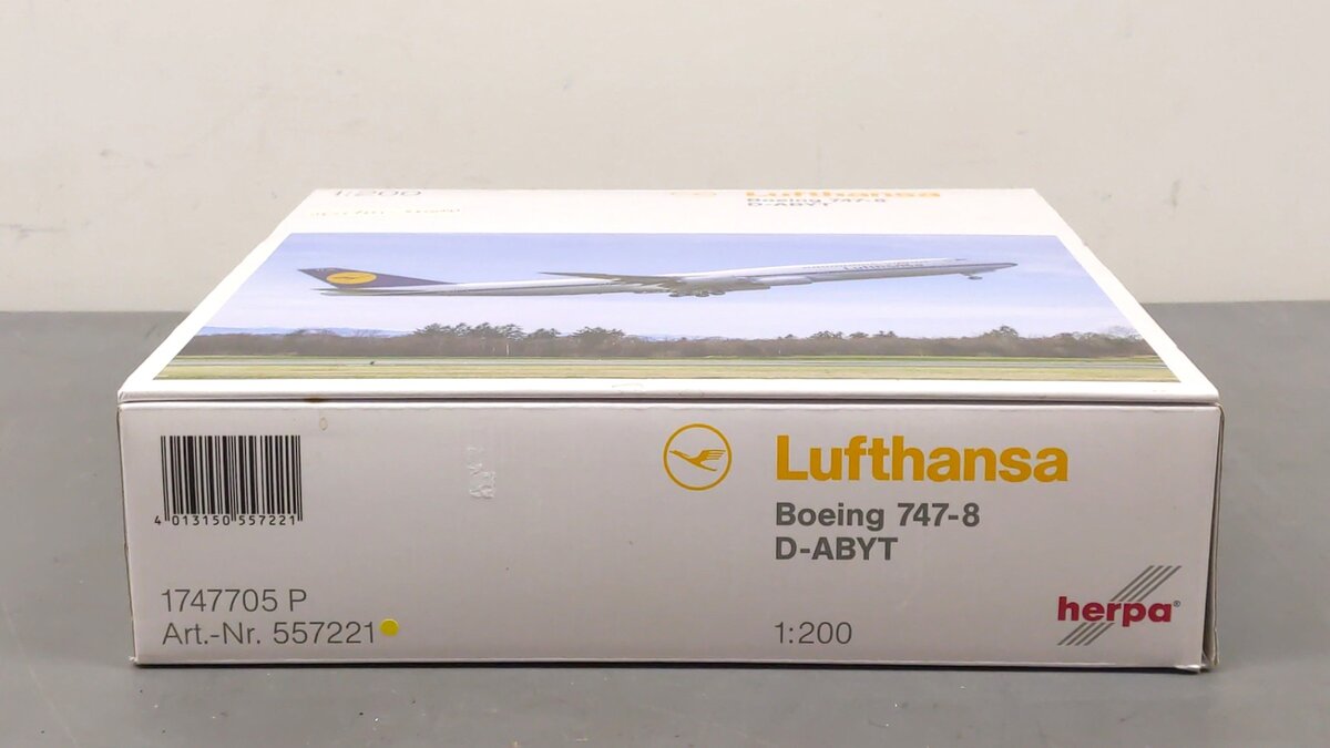 Herpa 557221 1:200 Lufthansa Boeing 747-8 D-ABYT Aircraft EX/Box