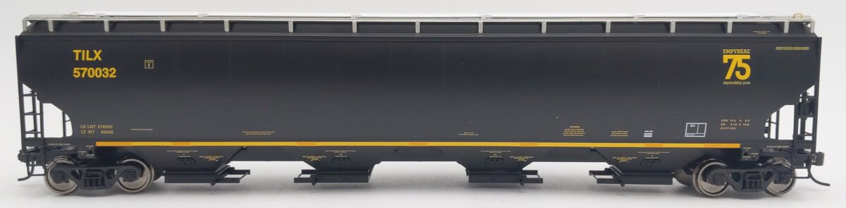 Walthers 920-105859 HO TILX 67' Trinity 6351 4-Bay Covered Hopper RTR #570032 EX/Box