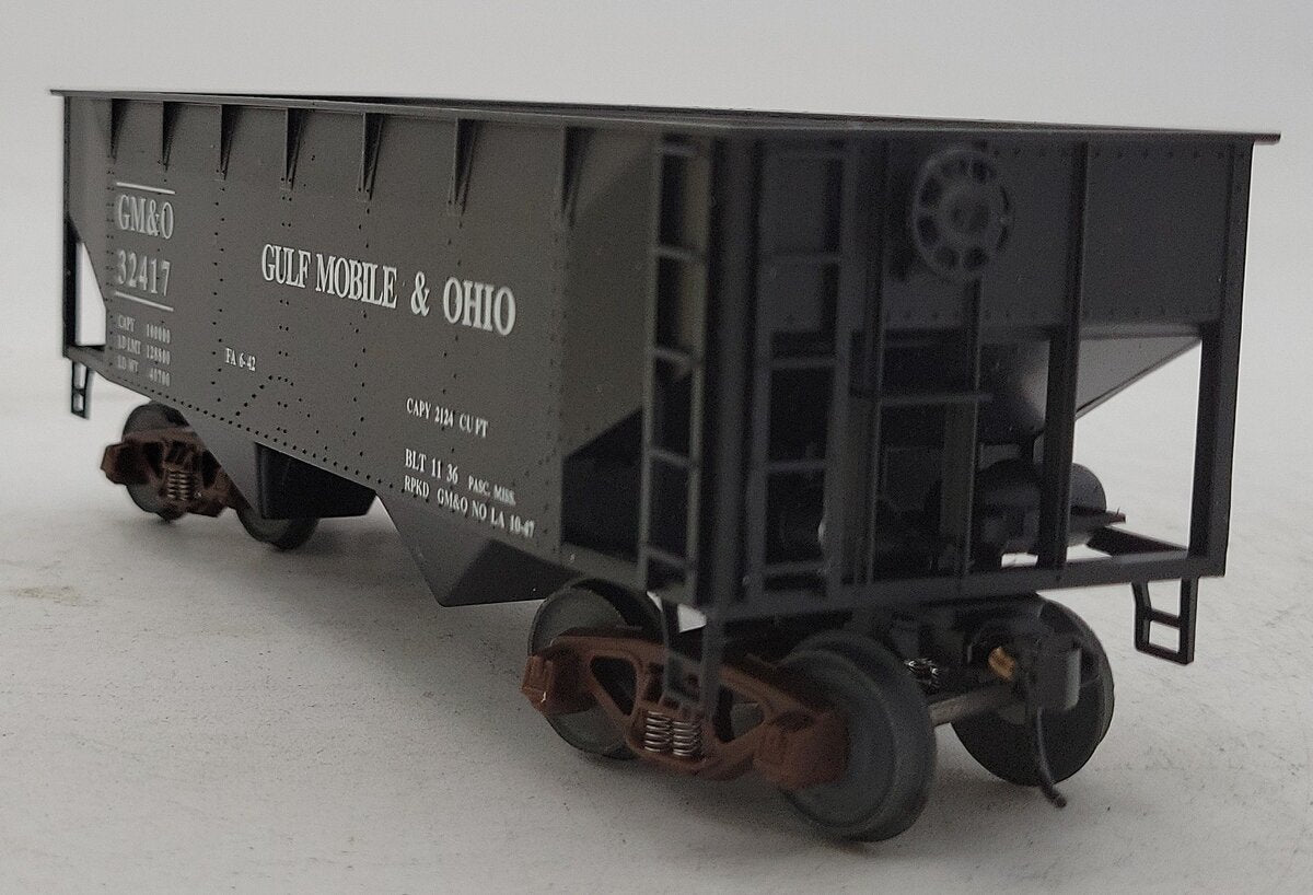 American Models 3270 S Gauge Gulf Mobile & Ohio 2-Bay Hopper w/Load #32417 EX/Box