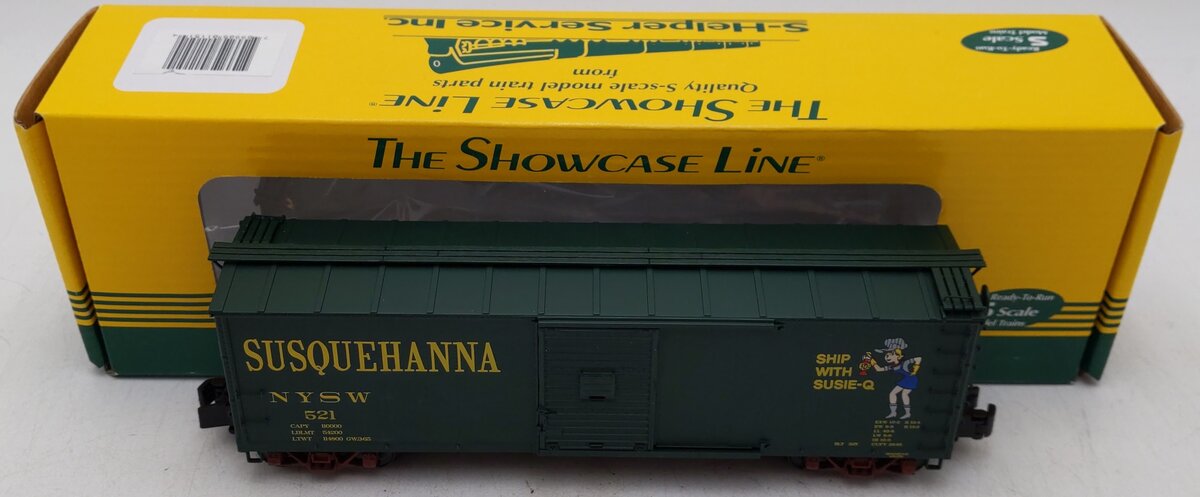 S-Helper 01151 S Scale New York Susquehanna & Western Susie-Q Boxcar #521 EX/Box