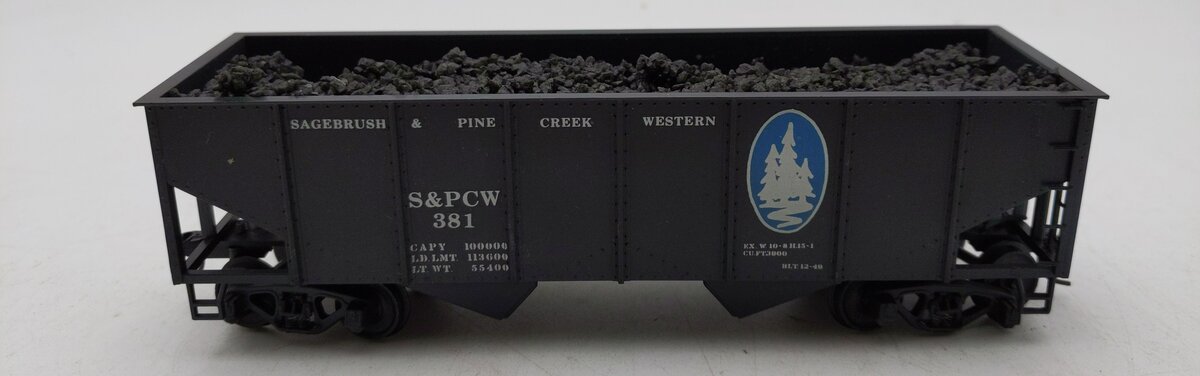 American Models S Scale S&PCW 2 Bay Hopper W/Load #381 EX/Box