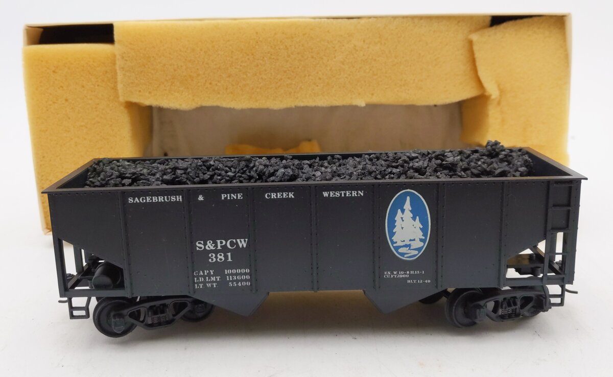 American Models S Scale S&PCW 2 Bay Hopper W/Load #381 EX/Box