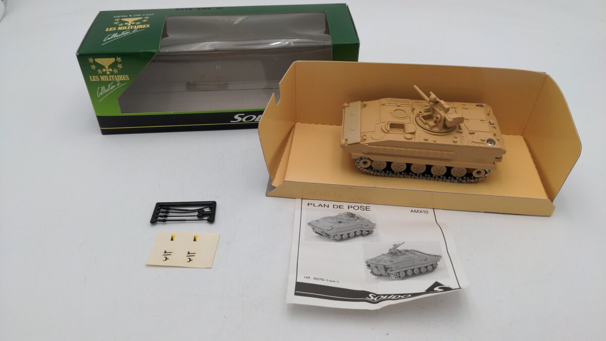 Solido 6076 1:50 Scale Les Militaires Collection 2 AMX Metal Diecast W/Decal Set LN/Box