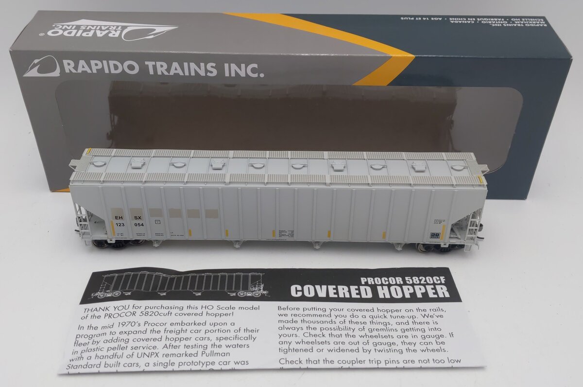 Rapido Trains 157009A HO EHSX Essex Hybrid Procor 5820 Covered Hopper #123054