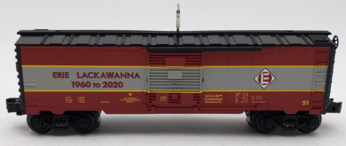 Lionel 2101520 LCCA Erie Lackawanna Walking Brakeman Boxcar #51 LN/Box