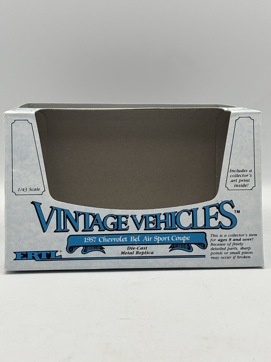 Ertl 2816 1:43 Black 1957 Chevrolet Bel Air Sport Coupe LN/Box