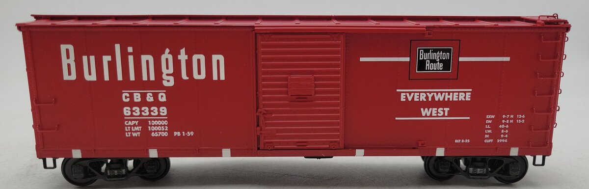 S-Helper Service 01019 S Scale Burlington Route 40' Steel Re-Built Boxcar #63339 EX/Box