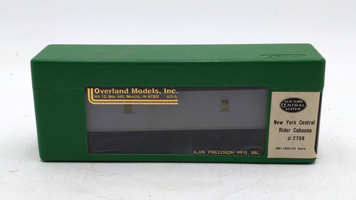 Overland 1205 HO Scale BRASS NYC Rider Caboose #2708 - Painted/Box