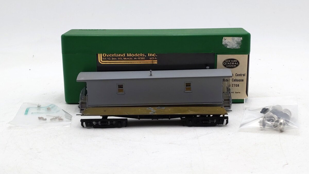 Overland 1205 HO Scale BRASS NYC Rider Caboose #2708 - Painted/Box