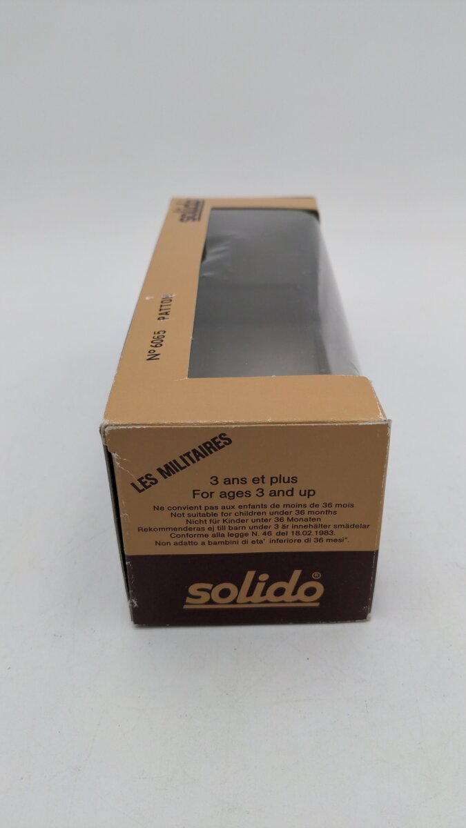Solido 6065 1:50 Scale General Patton M-47 Tank Die Cast W/2 Plastic Figures EX/Box