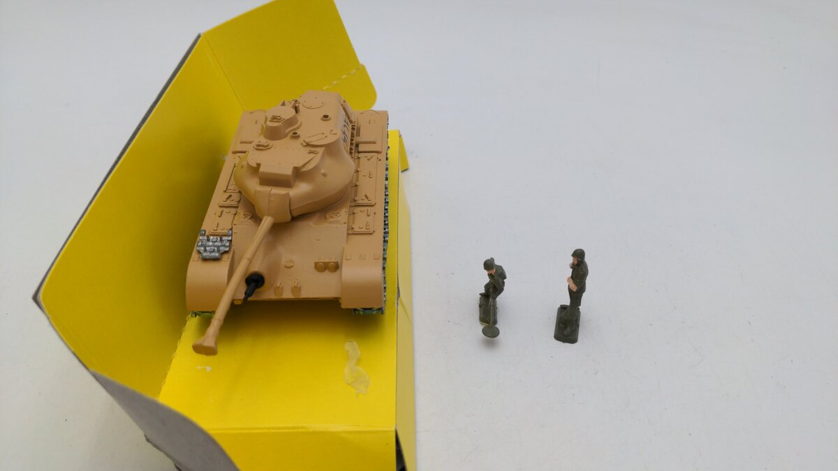 Solido 6065 1:50 Scale General Patton M-47 Tank Die Cast W/2 Plastic Figures EX/Box
