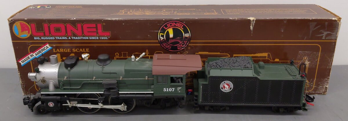 Lionel 8-85107 G Scale Great Northern 4-4-2 Steam Locomotive & Tender #5107 VG/Box