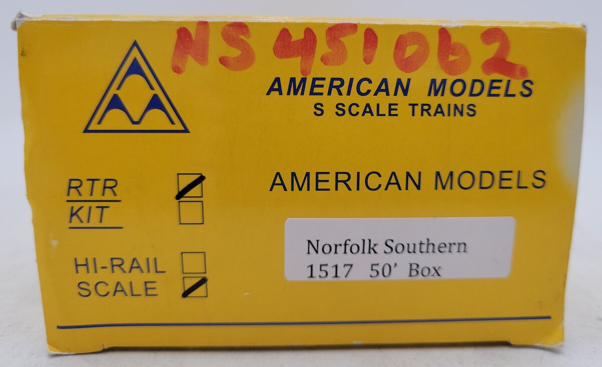 American Models 1517 S Scale Norfolk Southern 50' Boxcar #451062 LN/Box