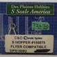Des Plaines Hobbies 15082 "S" Scale C & O Chessie System 3-Bay Hopper #159875 LN/Box