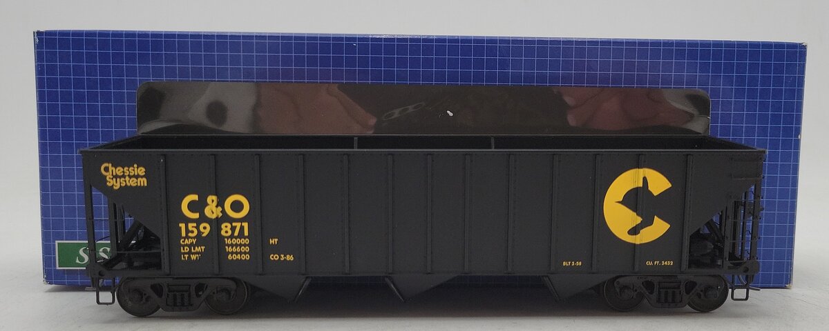 Des Plaines Hobbies 15081 "S" Scale C & O Chessie System 3-Bay Hopper #159871 EX/Box
