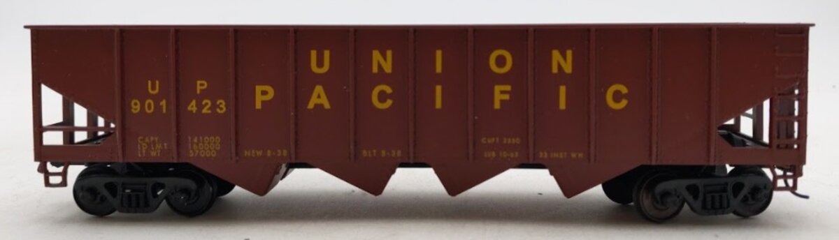 American Models 3459 S Scale Union Pacific 4-Bay Hopper #901423-Scale Wheels LN/Box