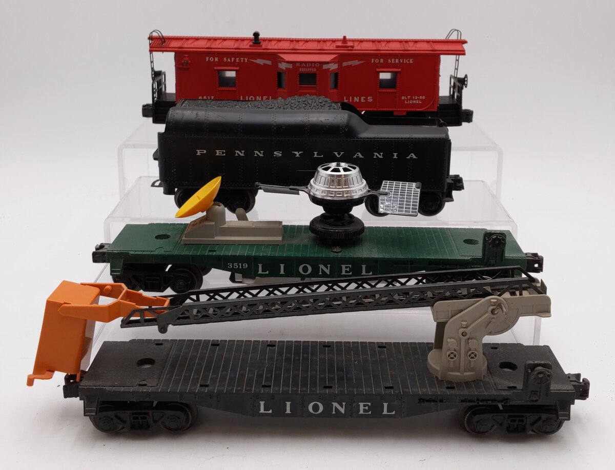 Lionel O Gauge Freight Cars & Tender: 6517, 3519, 6512 [4] EX