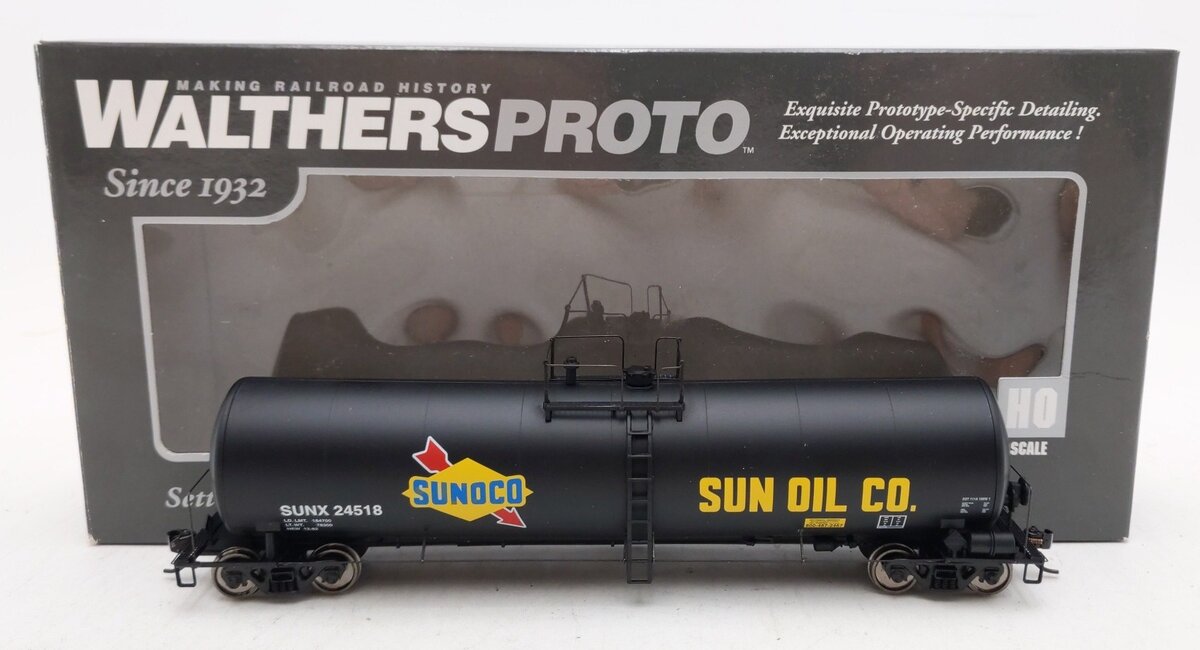 Walthers 920-100217 HO Scale Sunoco 54' 23K Gallon Funnel Flow Tank Car #24518