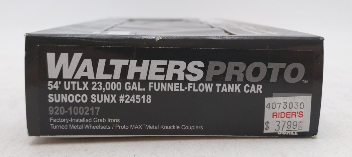 Walthers 920-100217 HO Scale Sunoco 54' 23K Gallon Funnel Flow Tank Car #24518