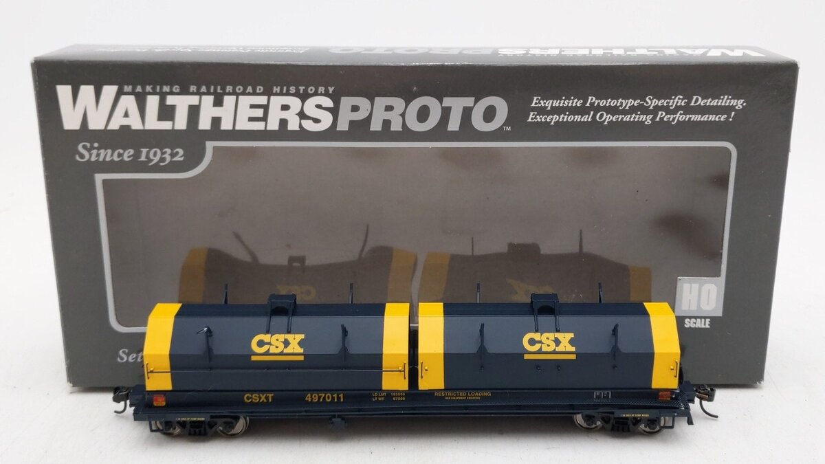 Walthers 920-105201 HO Scale CSXT 50' Cush Coil Car #497011