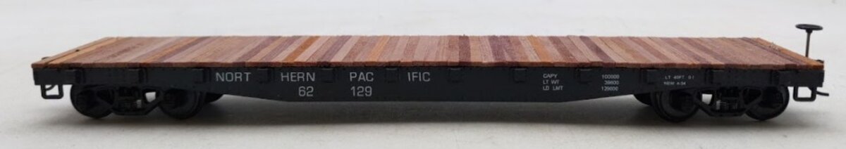 American Models 6014 S Scale Northern Pacific 46' Flatcar #62129 LN/Box