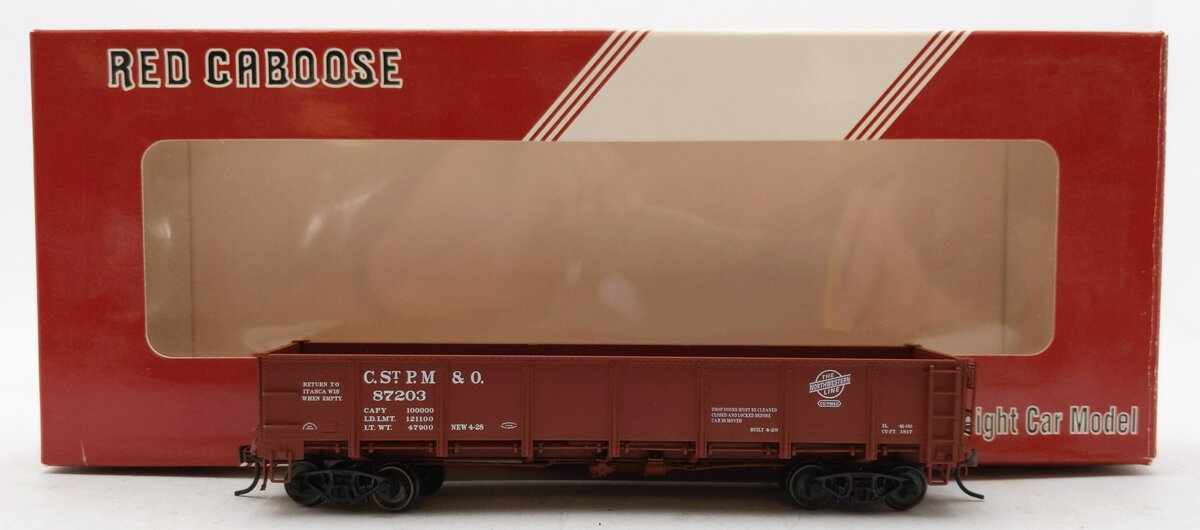 Red Caboose 35022-1E HO Scale Chicago & Northwestern Steel Side Gondola #87203 LN/Box