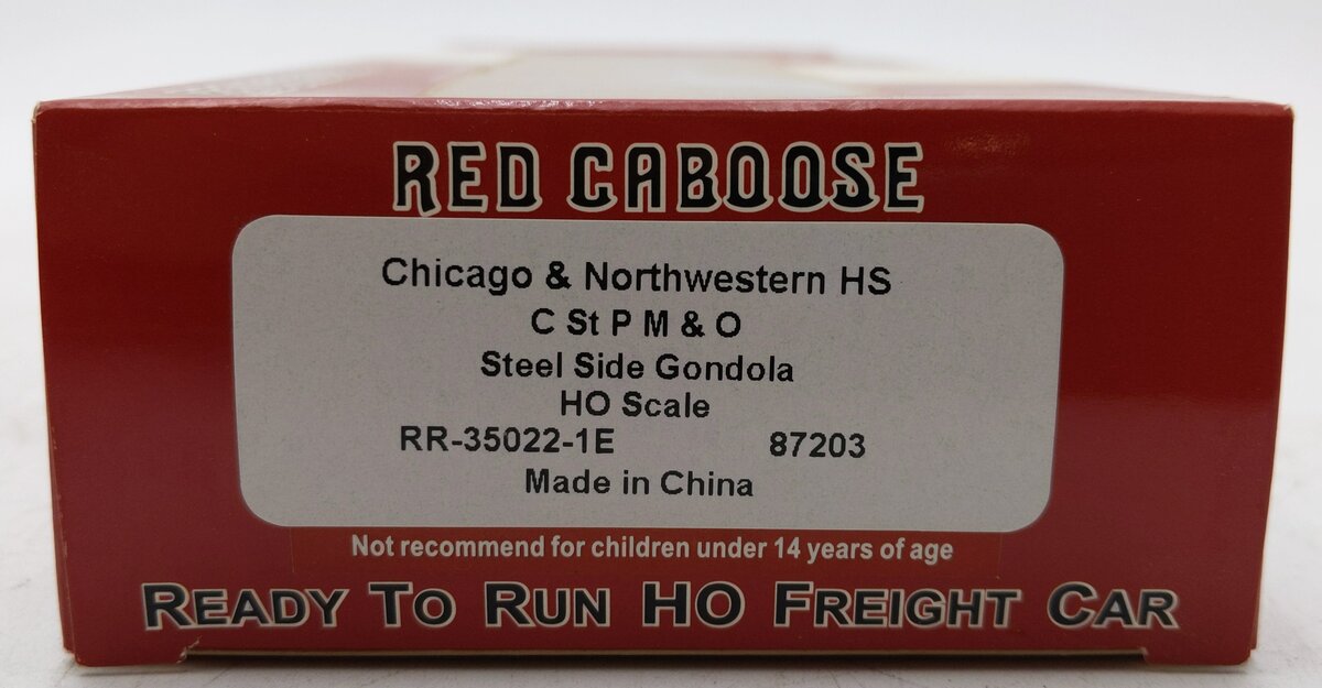 Red Caboose 35022-1E HO Scale Chicago & Northwestern Steel Side Gondola #87203 LN/Box