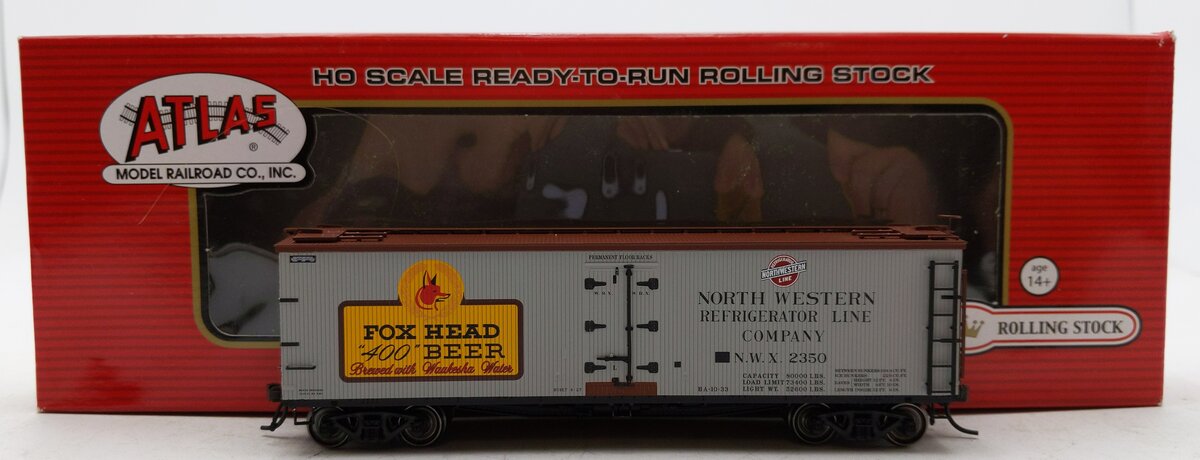 Atlas 20003090 HO Scale Fox Head Beer NWX 40' Wood Reefer Car #2350 LN/Box