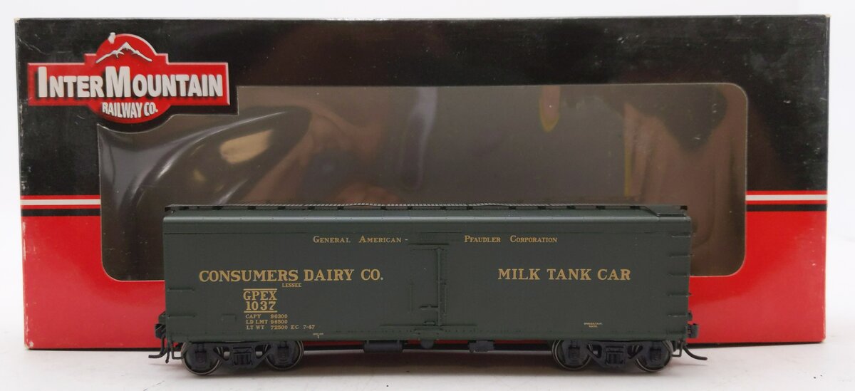 InterMountain 48203-01 HO Scale Consumer's Dairy Co. Milk Car #1037 EX/Box