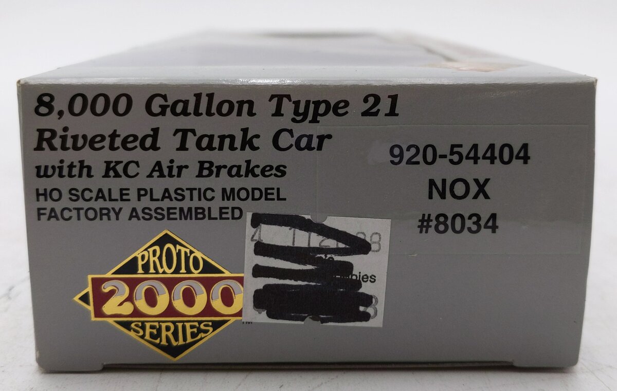 Proto 2000 920-54404 HO NOX 8000 Gallon Type 21 Riveted Tank Car #8034 NIB