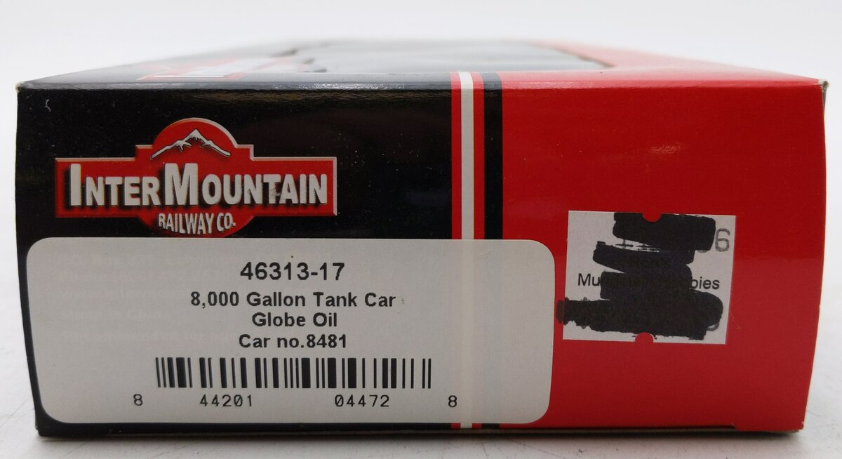 InterMountain 46313 HO Scale ACF 8000g RTR Global Oil Tank Car #8481 EX/Box
