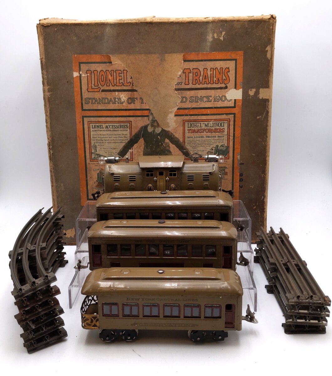 Lionel 266 VIntage O Prewar Electric Passenger Set w/ 254, 610, 610 & 612 VG/Box