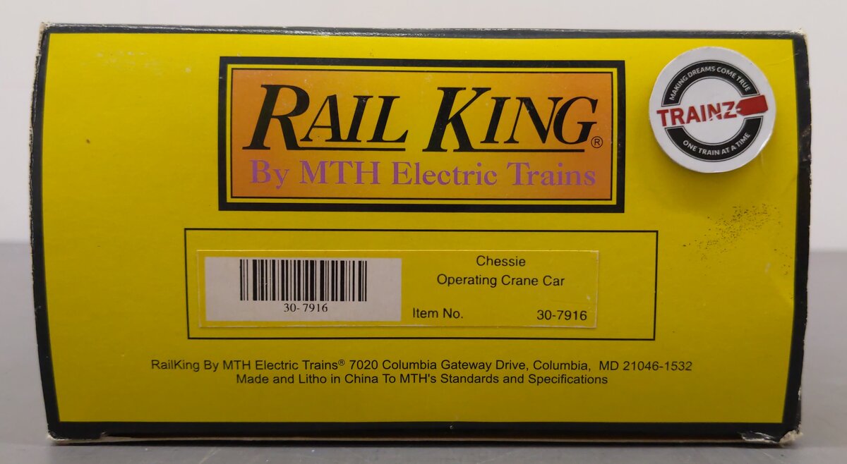 MTH 30-7916 O Gauge Chessie Operating Crane Car #90029 LN/Box