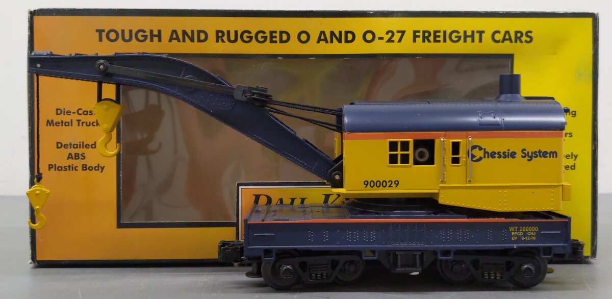 MTH 30-7916 O Gauge Chessie Operating Crane Car #90029 LN/Box
