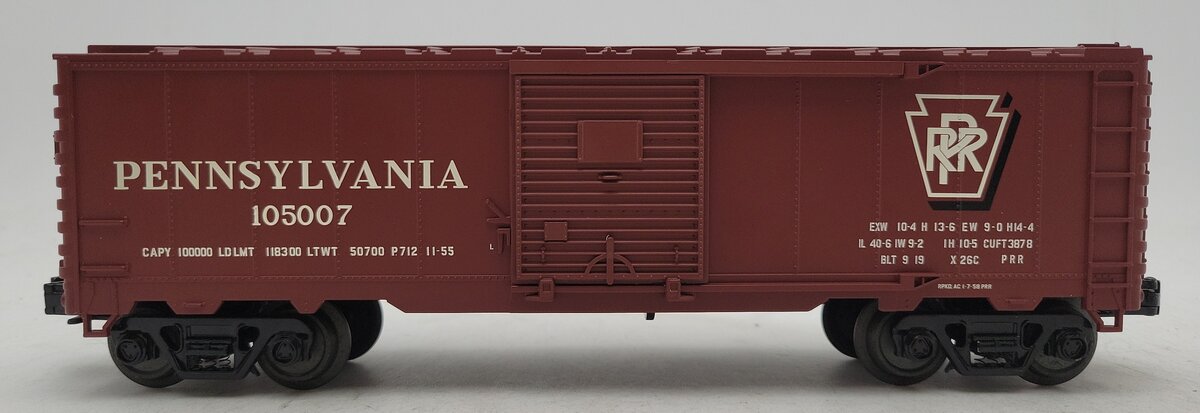 Atlas 7496-2 O Gauge Pennsylvania Railroad 40' Steel Re-Built Boxcar #105007 LN