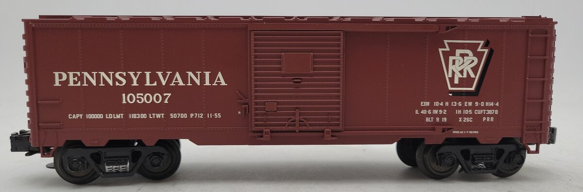 Atlas 7496-2 O Gauge Pennsylvania Railroad 40' Steel Re-Built Boxcar #105007 LN