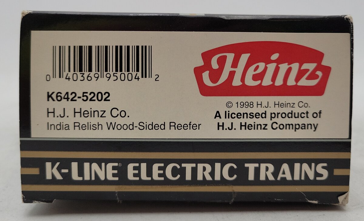 K-Line K642-5202 O Gauge H.J. Heinz India Relish Wood-Sided Refrigerator Car LN/Box