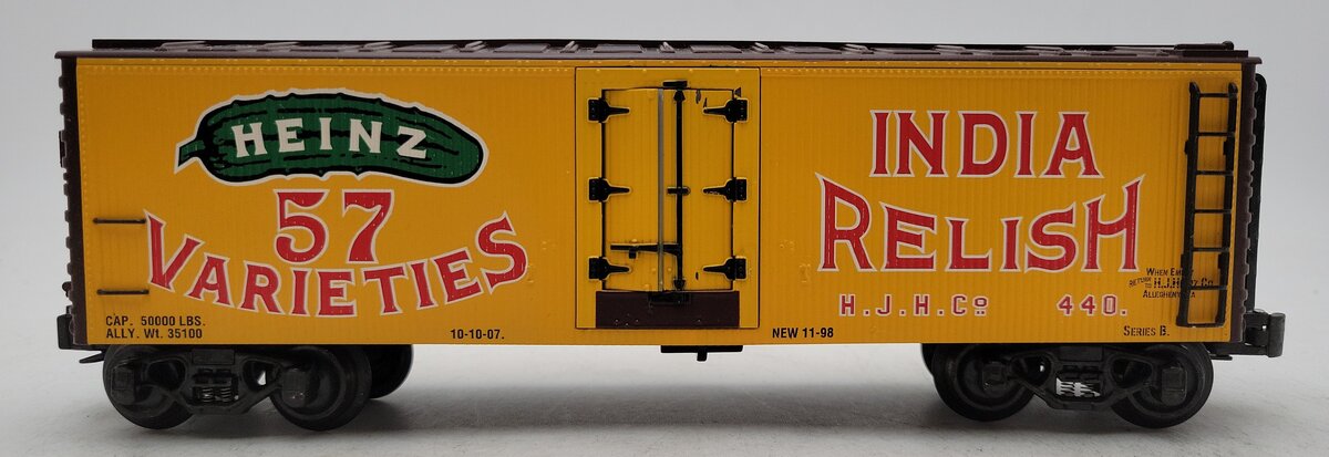 K-Line K642-5202 O Gauge H.J. Heinz India Relish Wood-Sided Refrigerator Car LN/Box