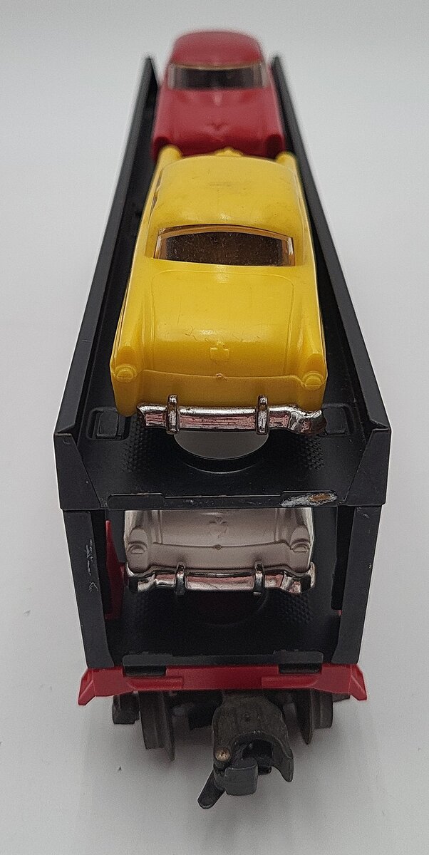 Lionel 6414 Vintage O Gauge Postwar Evans Autoloader with 4 Automobiles VG/Box