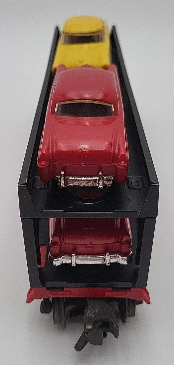 Lionel 6414 Vintage O Gauge Postwar Evans Autoloader with 4 Automobiles VG/Box