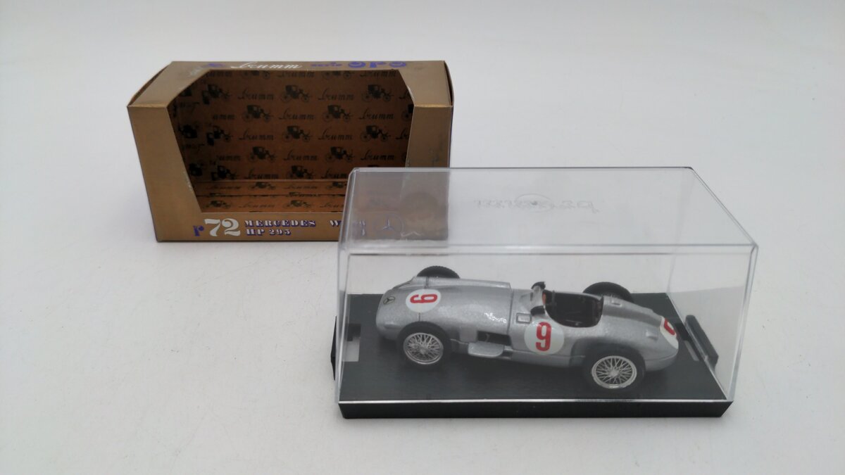 Brumm r72 1:43 Scale Custom 1954 Mercedes Benz HP295 W196 Racing Car #9 EX/Box
