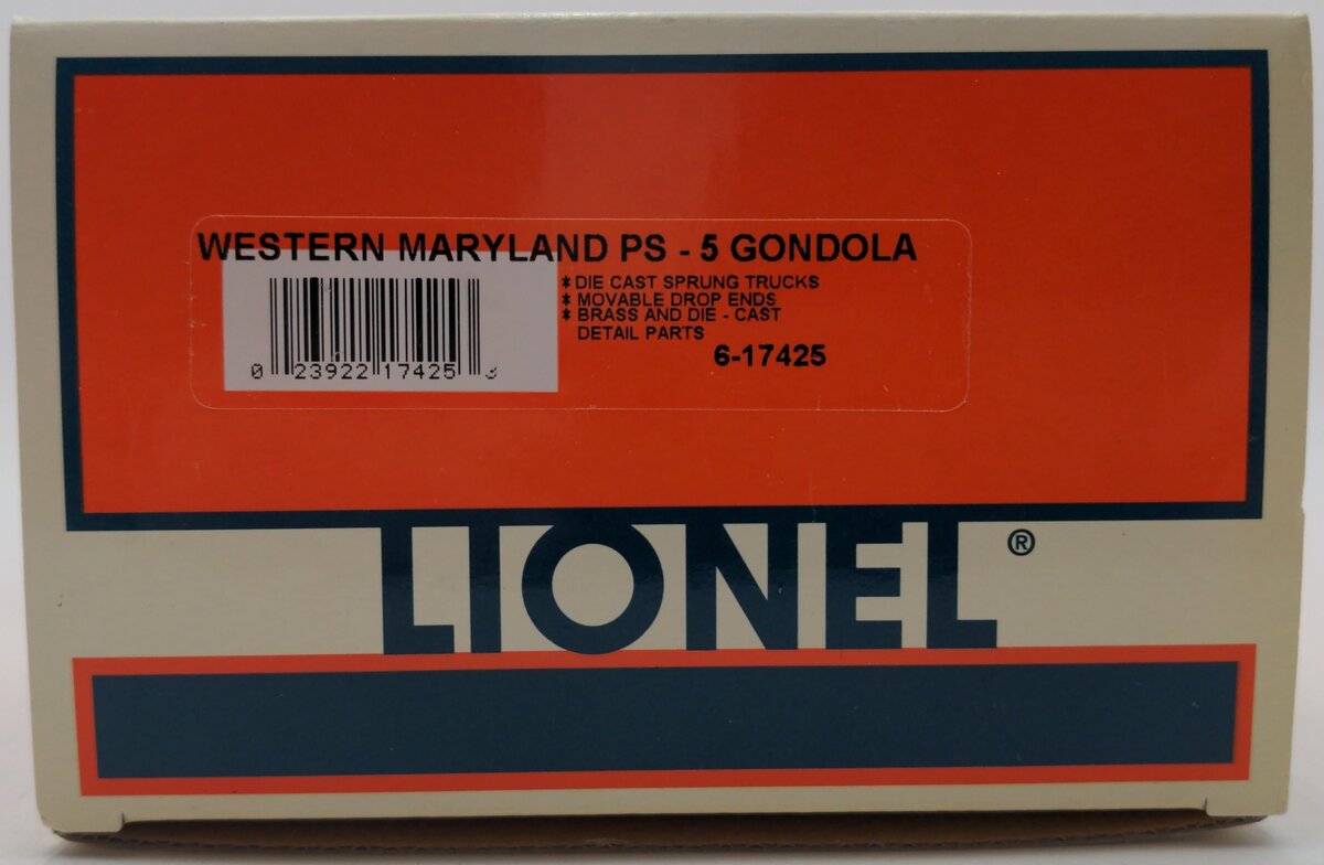 Lionel 6-17425 O Gauge Western Maryland PS-5 Gondola #354903 LN/Box